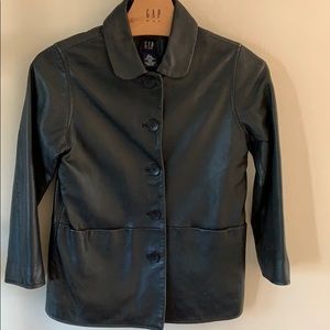 Genuine glove leather Gap M girls leather coat